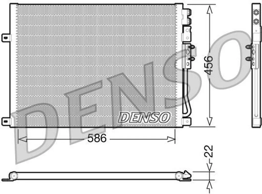 Condenseur de climatisation DENSO pour réparer Jeep Grand Cherokee III