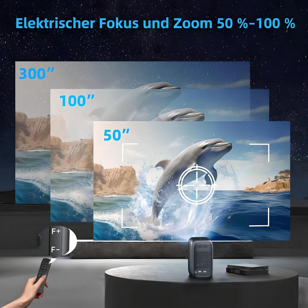 Mini projecteur LED Bluetooth 5.0 HDeye V1 batterie longue durée - 4