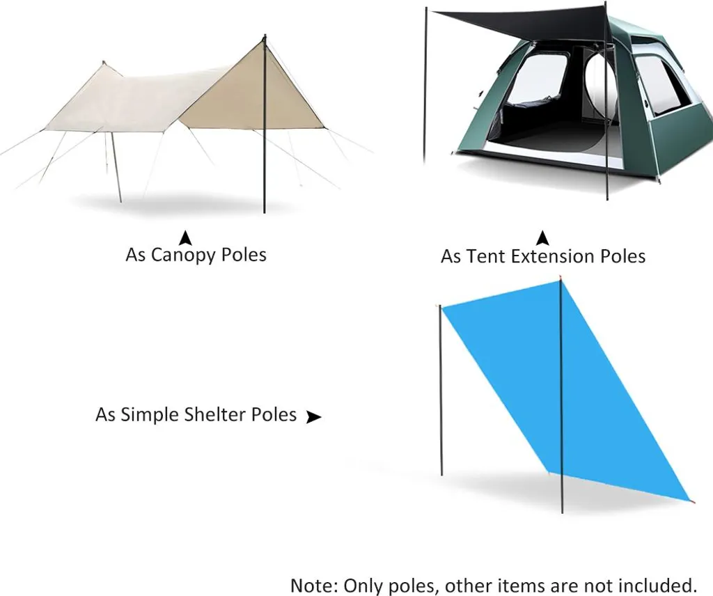 Kit de 2 piquets de tente outdoor universels en acier pour camping