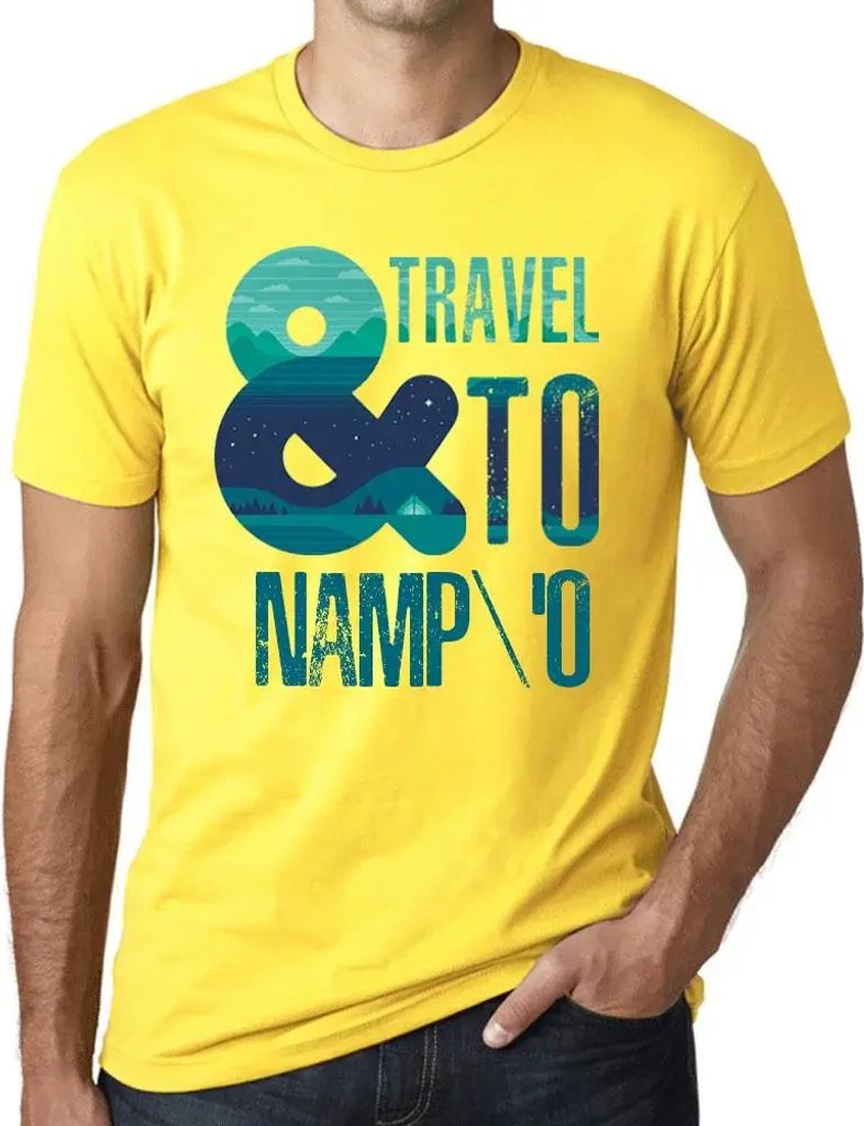 Herren Grafik T-Shirt Und Reise nach namp'o – And Travel To Namp'o – Öko-Verantwortlich Vintage Jahrgang Kurzarm Lustige Druck Geburtstag Gesc...