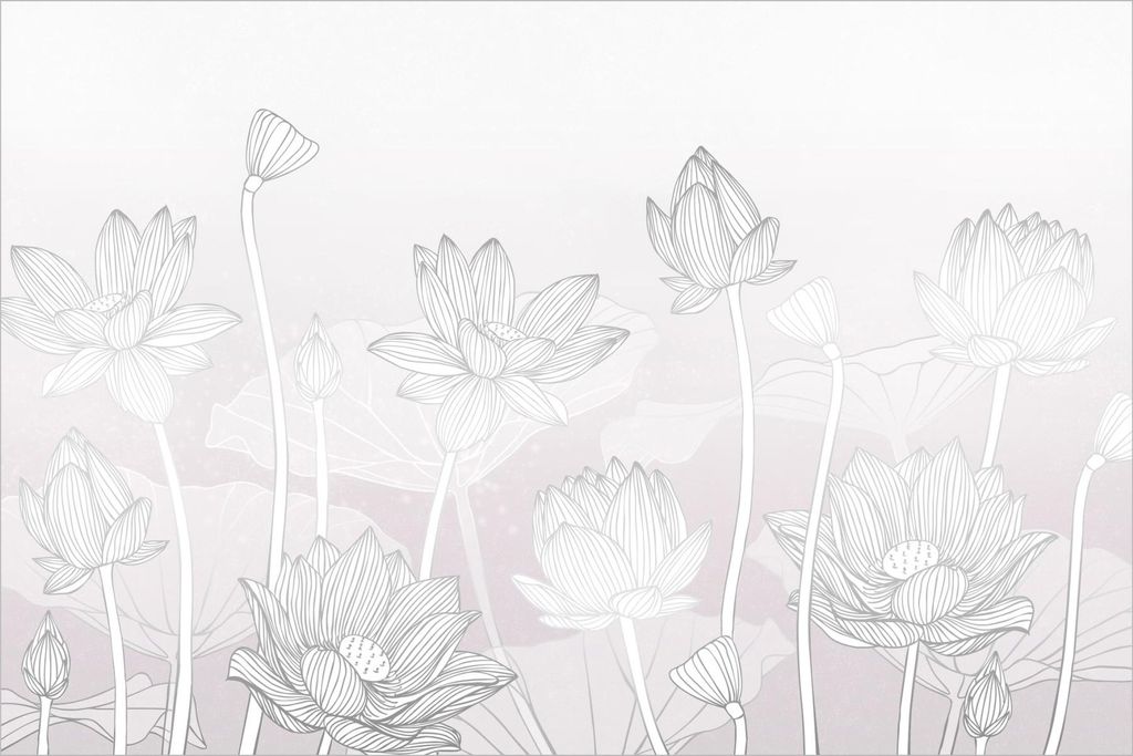 Fototapete Blumen - Vliestapete - Bildtapete UV-beständig Rose rot Illustration Wandtapete geruchsfrei