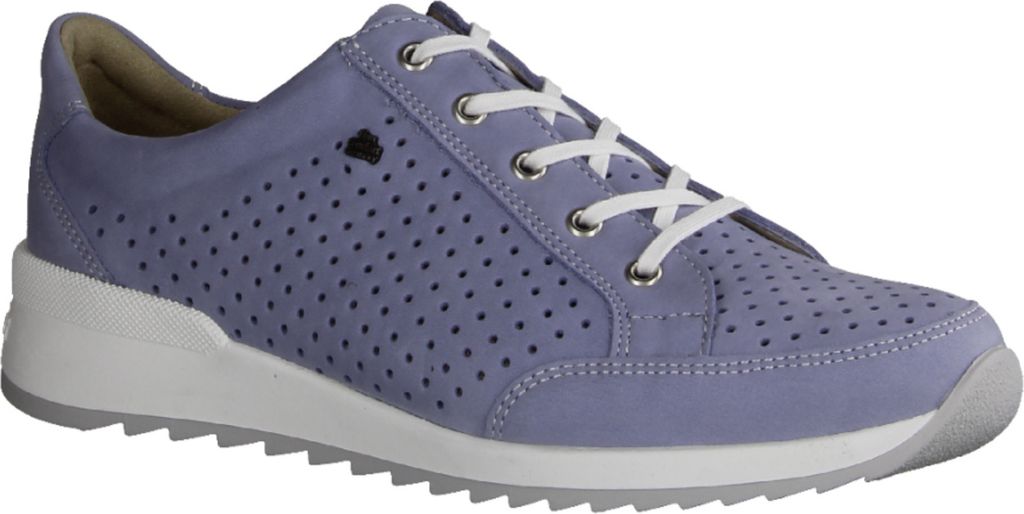 Finn Comfort Portese Damen Halbschuhe, Leder, Sky (blau), Bequemschuhe - Damenschuhe Bequeme Schnürschuhe, Blau, leder (patagonia)