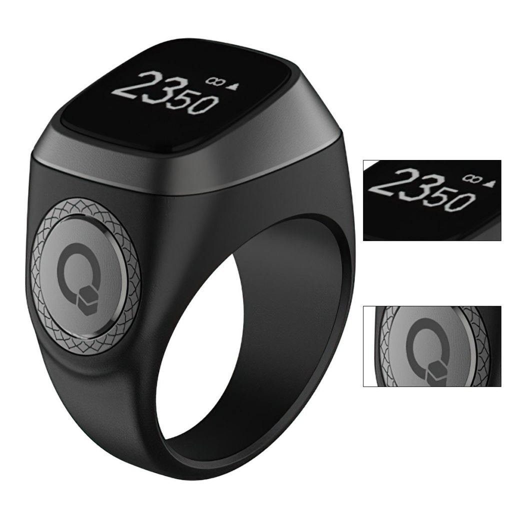 Digitaler Muslim Tasbih Ring 22mm mit Bluetooth, OLED Produktbild 