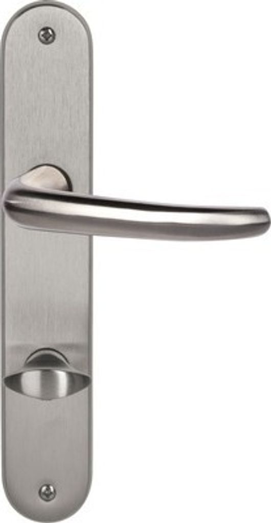 Langschildgarnitur Barcelona edelstahl/satiniert WC für Bad + WC Türen