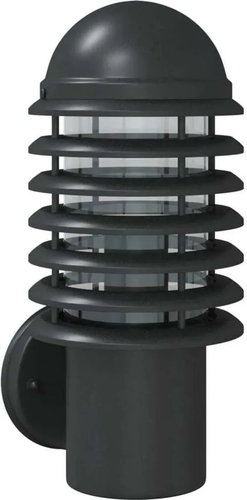Illuminazione Esterna Sicura: Applique Acciaio Inox Nero vidaXL IP44