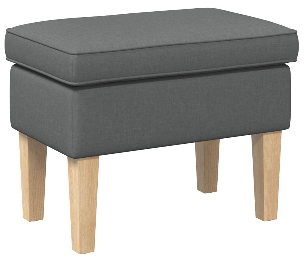 Hocker Dunkelgrau 55 x 35 x 41 cm Stoff