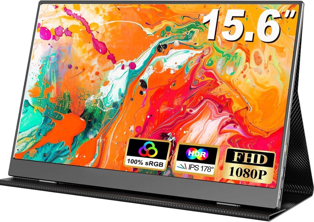 Monitor Portatile, Schermo Portatile 15,6 pollici 1080P FHD Immagine del prodotto 