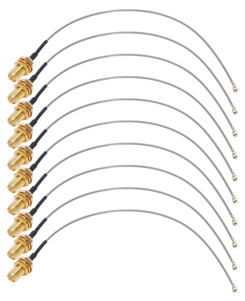 10 Stück Koaxial-Adapterkabel, HF-Signalverlängerungskabel, 50 Ohm, für GPS-Systeme, Empfänger und Scanner
