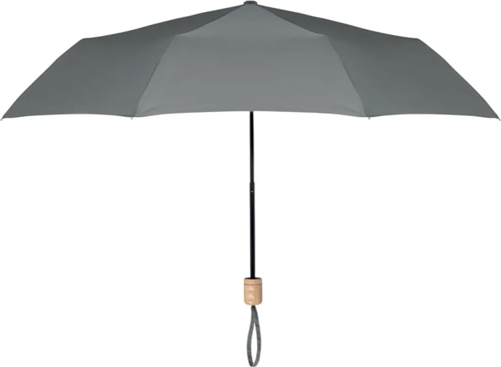 MidOcean MO436 Tralee: Ombrello Resistente in rPET e Legno Grigio