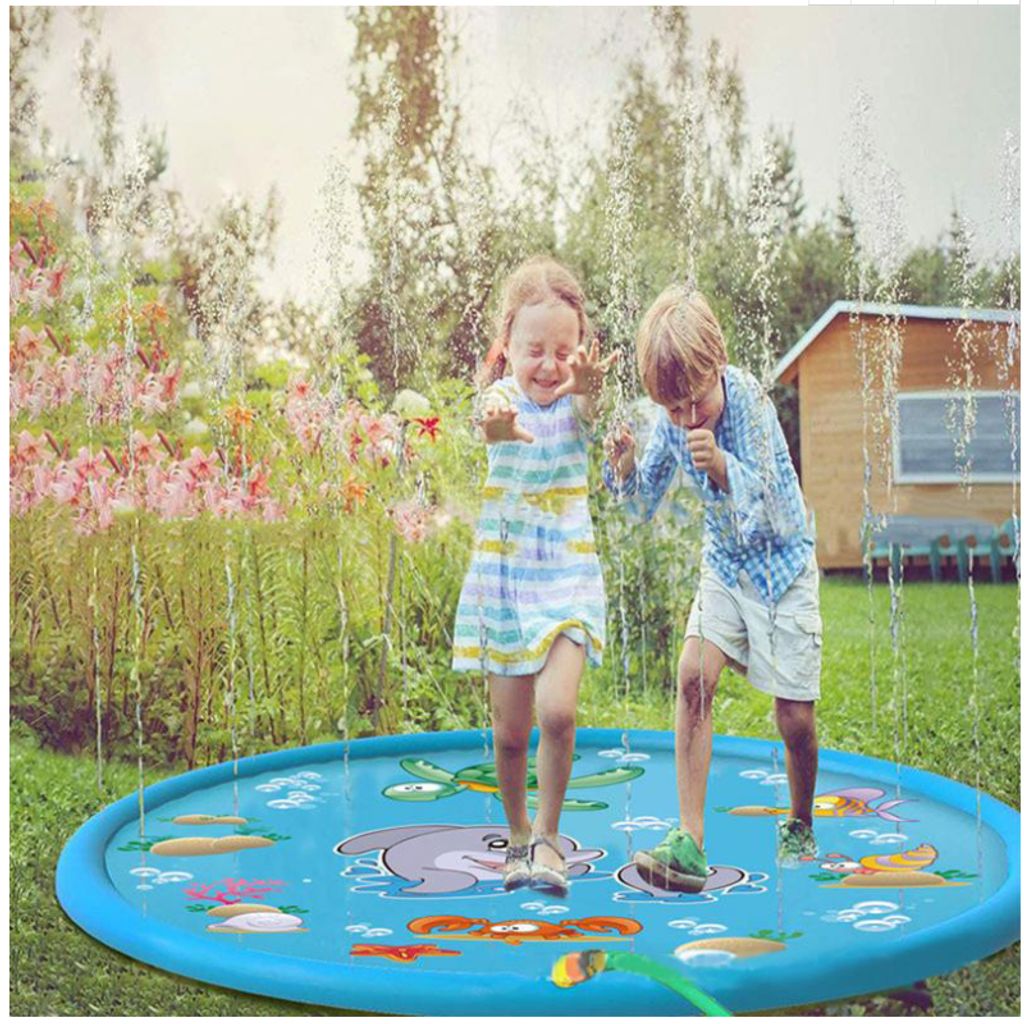 Sprinkler Play Matte,Garten Wasserspielzeug Kinder Pool Pad Spritzen Splash Pad 