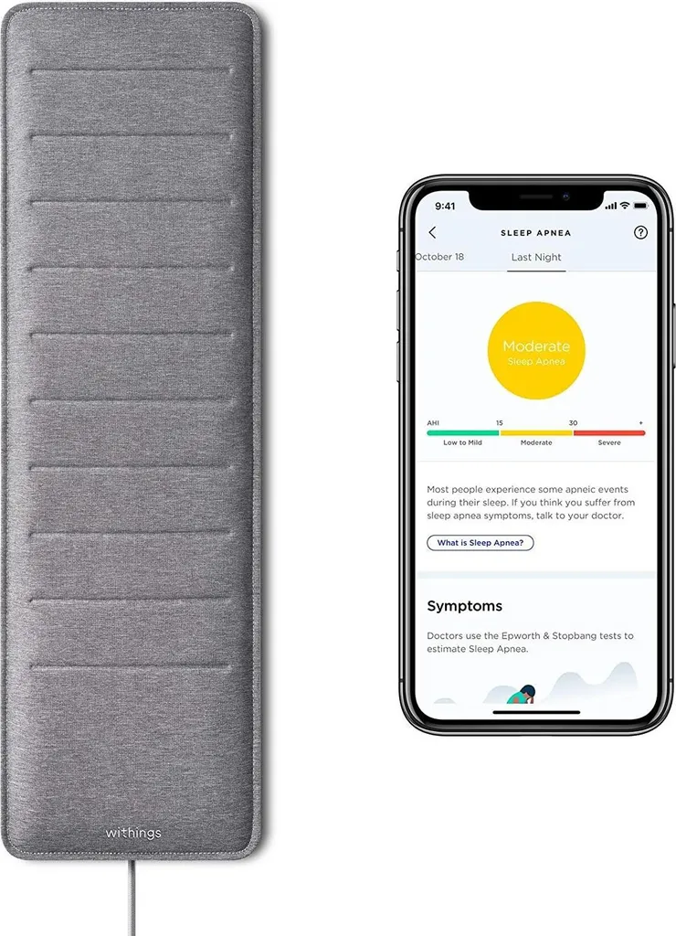 Analyseur de sommeil Withings WSM02 contre l'apnée et la fatigue