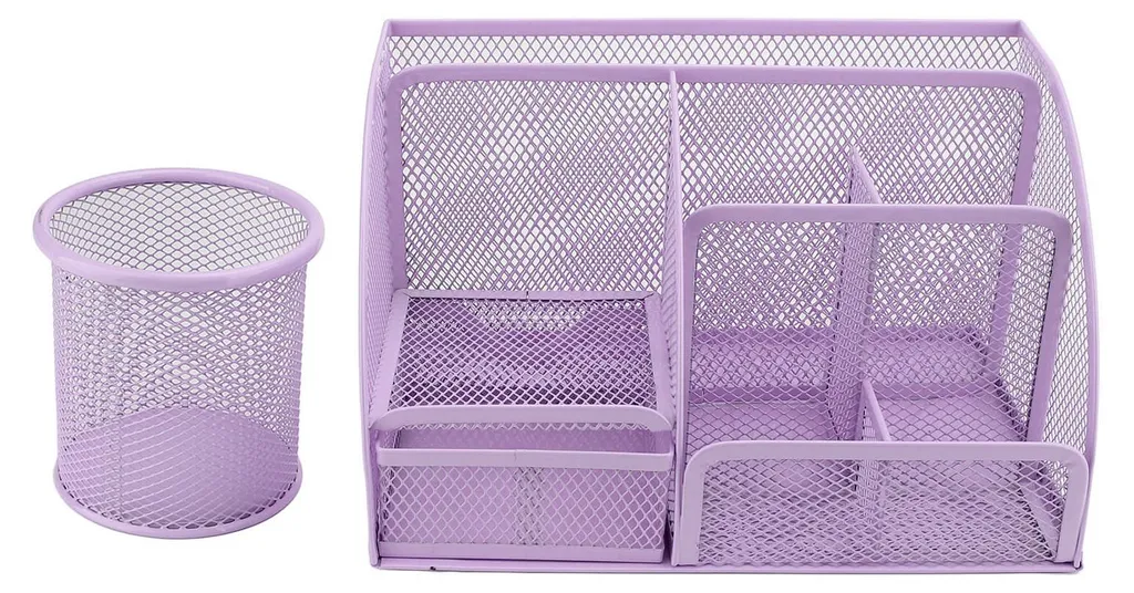 Rangement de bureau pour classe et maison violet organiseur multi-usages