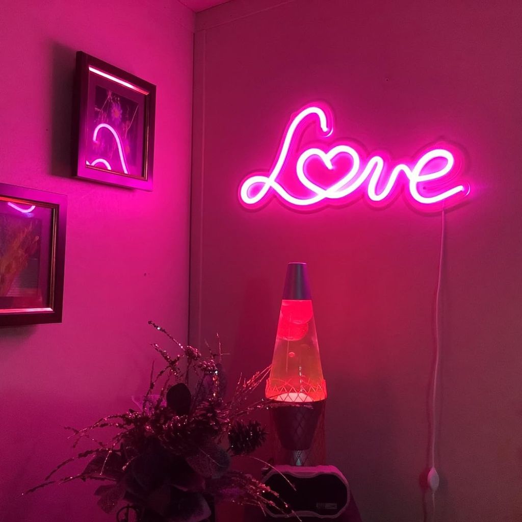 Love Neon Light Pink Love Led Light Signs 