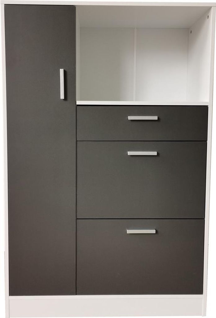 Küchenschrank Weiß-Grau Blanca L