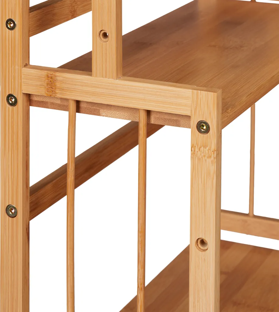 Portaspezie per Piano Di Lavoro, Barattoli Di Condimento in Bambù Organizer Rack