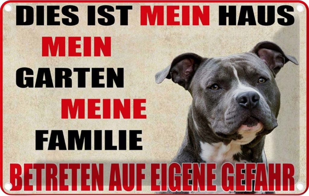 vianmo Blechschild 20x30 cm Hund dies ist mein Haus Garten Tier Haustier