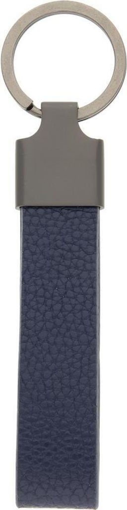 JuwelmaLux Schlüsselanhänger Edelstahl Leder blau JL45-01-0049