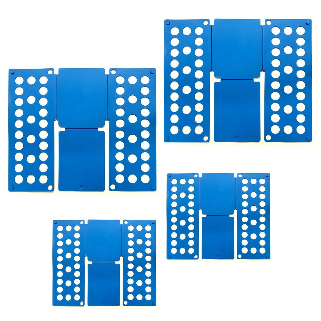 4er Set Faltbrett Blau | Wäschefalter Falthilfe Kunststoff Produktbild 
