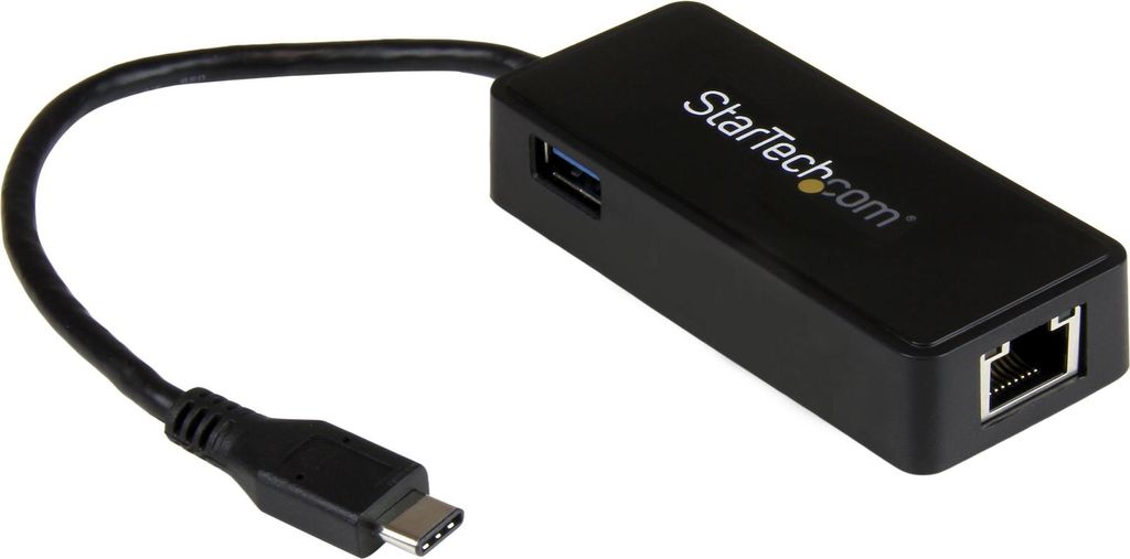StarTech.com USB-C to Ethernet Gigabit Adapter - Thunderbolt 3 Compatible - USB Type C Network Adapter - USB C Ethernet Adapter (US1GC301AU)