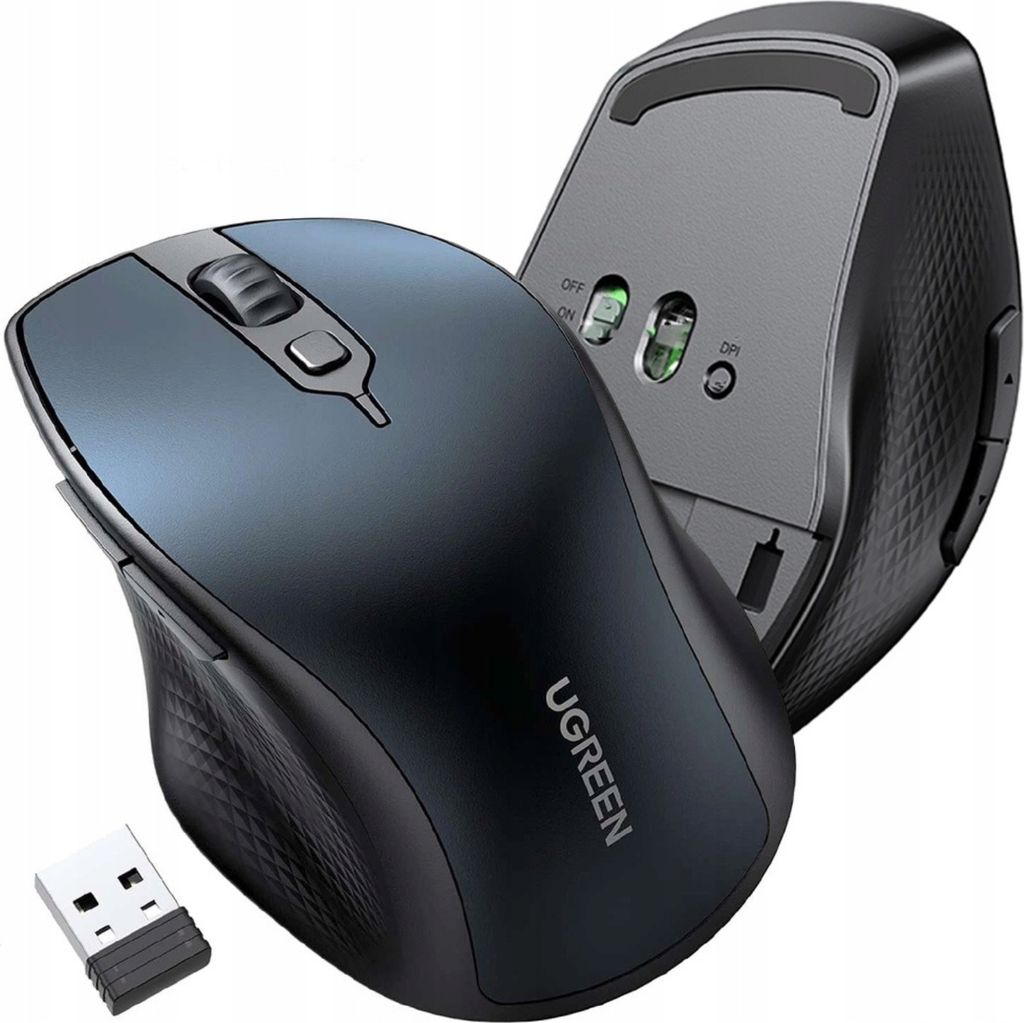 Ugreen Ergonomische Bluetooth Wireless Computer Maus Blau Produktbild 
