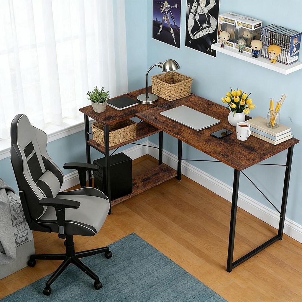 L Form Schreibtisch Gaming Tisch Eckschreibtisch mit Produktbild 