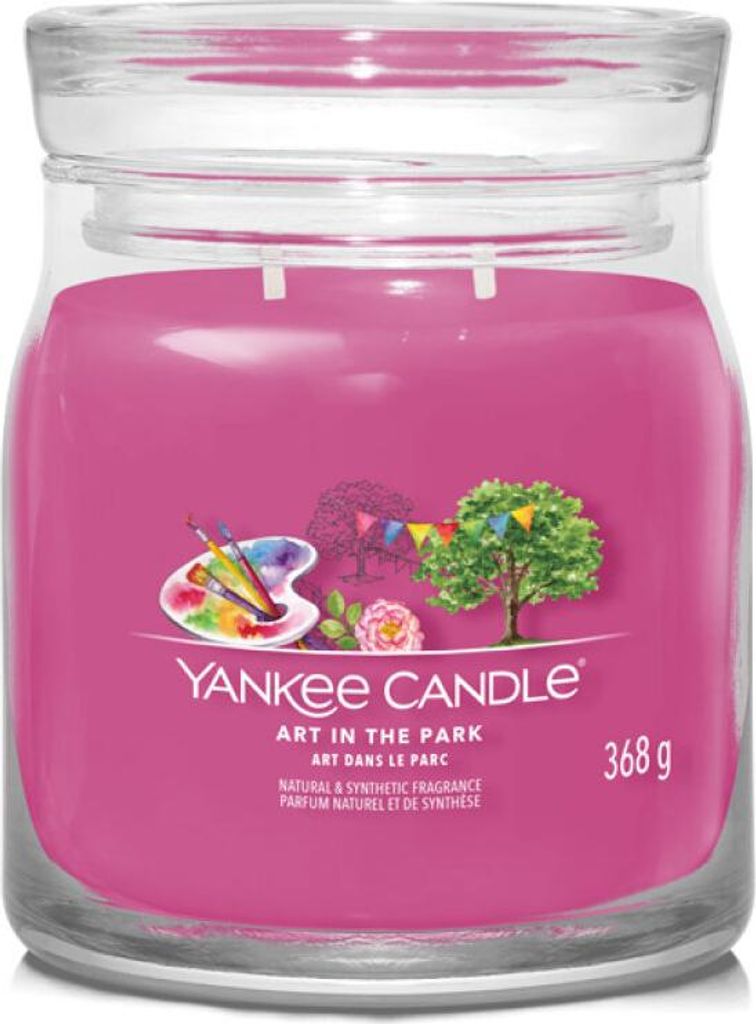 Yankee Candle Art In The Park, Zylinder, Pink, Apfel, Blumig, Holz, 50 h, 1 Stück(e)