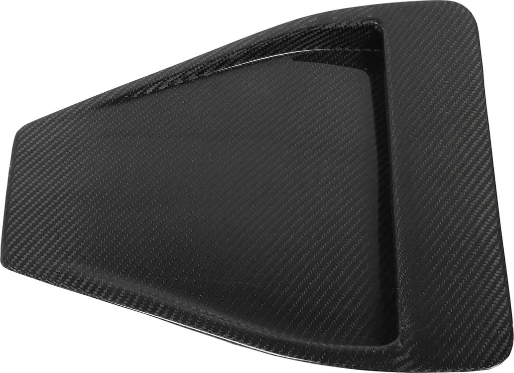 Aération de capot en carbone noir brillant pour Lancer Ralliart - 4