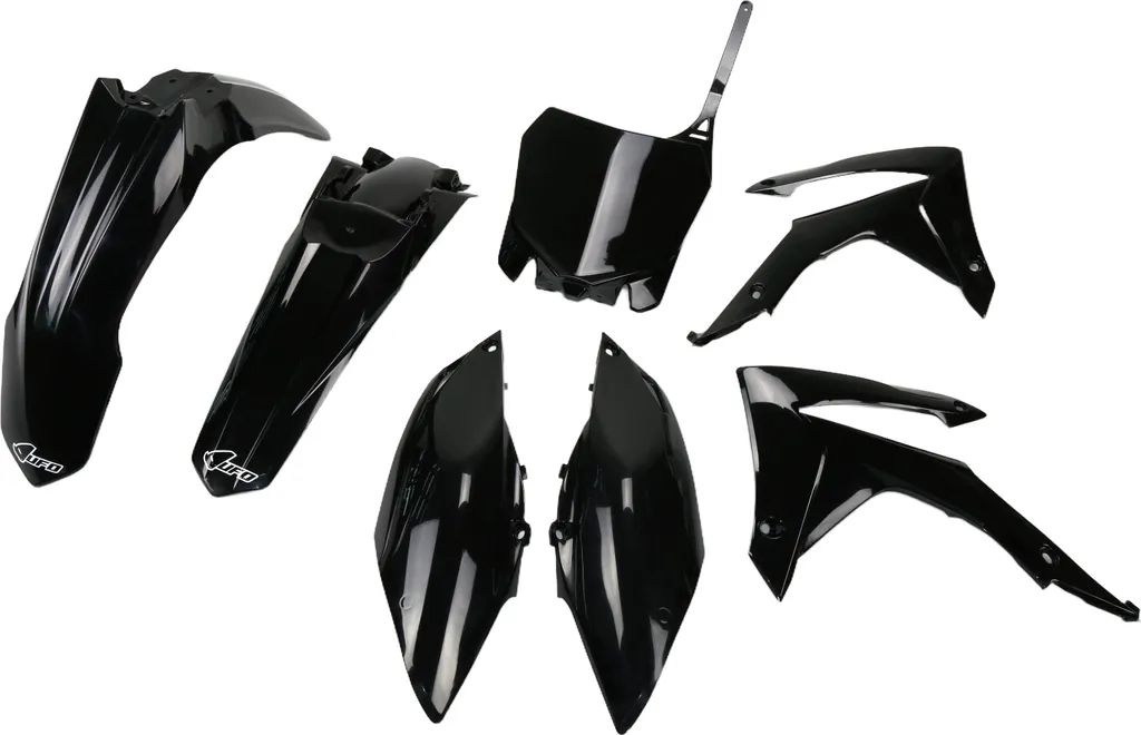 Kit plastiques Honda complet UFO PLAST noir pour motocross Enduro