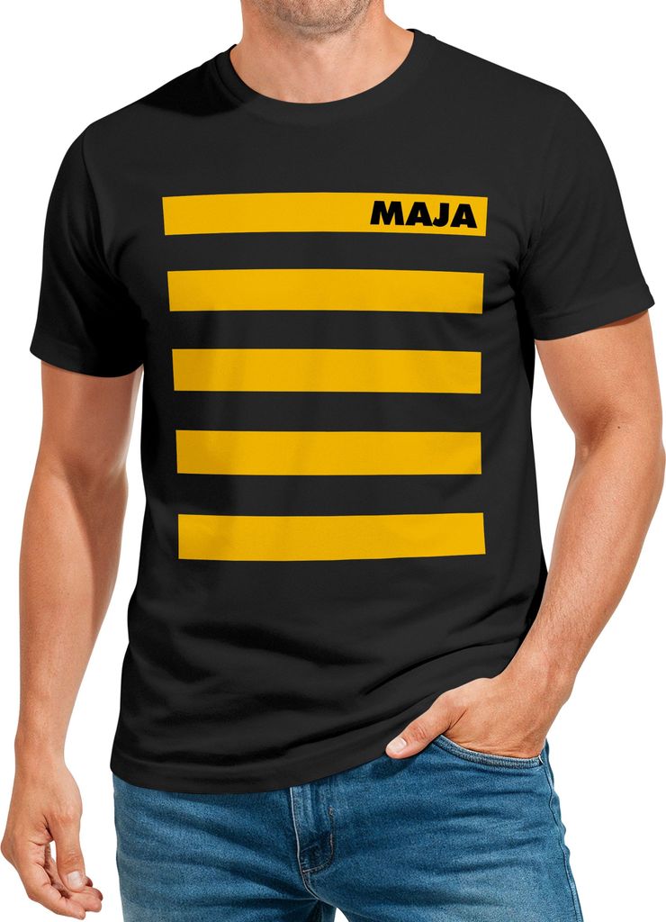 Herren T-Shirt Fasching Karneval - Willi Design -Kostüm-Ersatz Verkleidung Biene Last Minute Faschingskostüme Männer Funshirt Moonworks