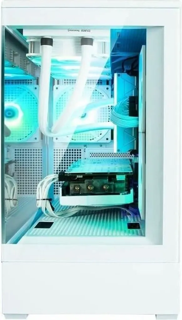 Boîtier PC Zalman P30 White Mini Tower avec trois ventilateurs ARGB