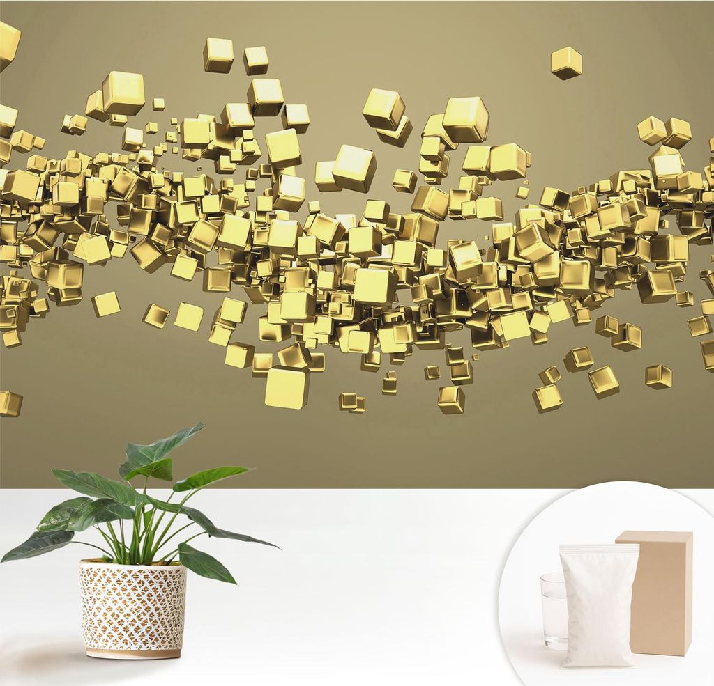 Fototapete - 152x104 cm - Tapete - Wandtapete - Wandbilder - Dekofolie - Tapete Folie - Wand - Dekoration - Wohnzimmer - Kreative Würfel