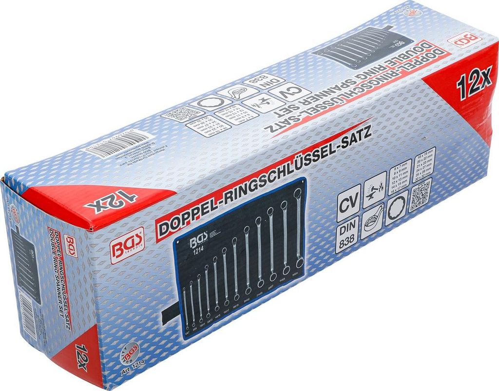 BGS 1214 sada dvojkľúčov, 6x7-30x32 mm, 12 ks. Obrázok produktu 
