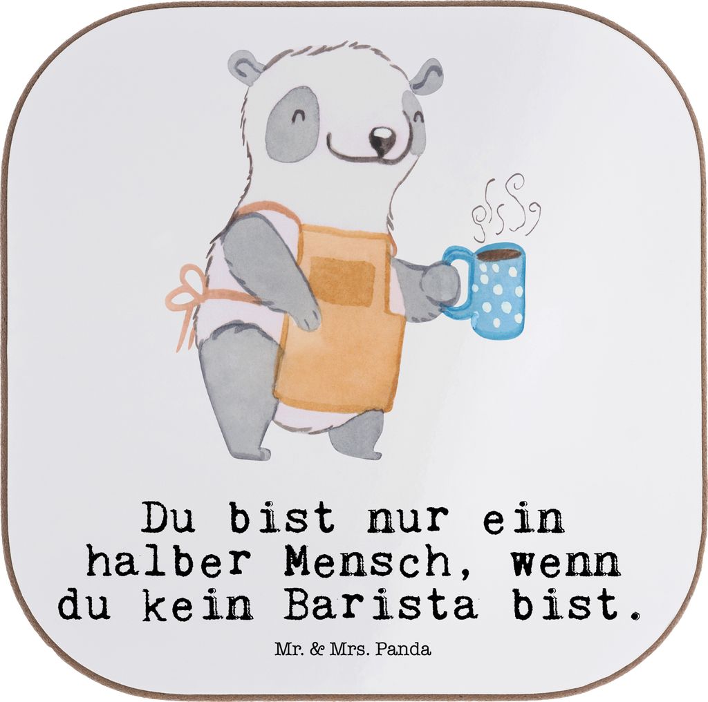 Mr. & Mrs. Panda Tassenuntersetzer Barista Herz - Weiß - Produktbild 