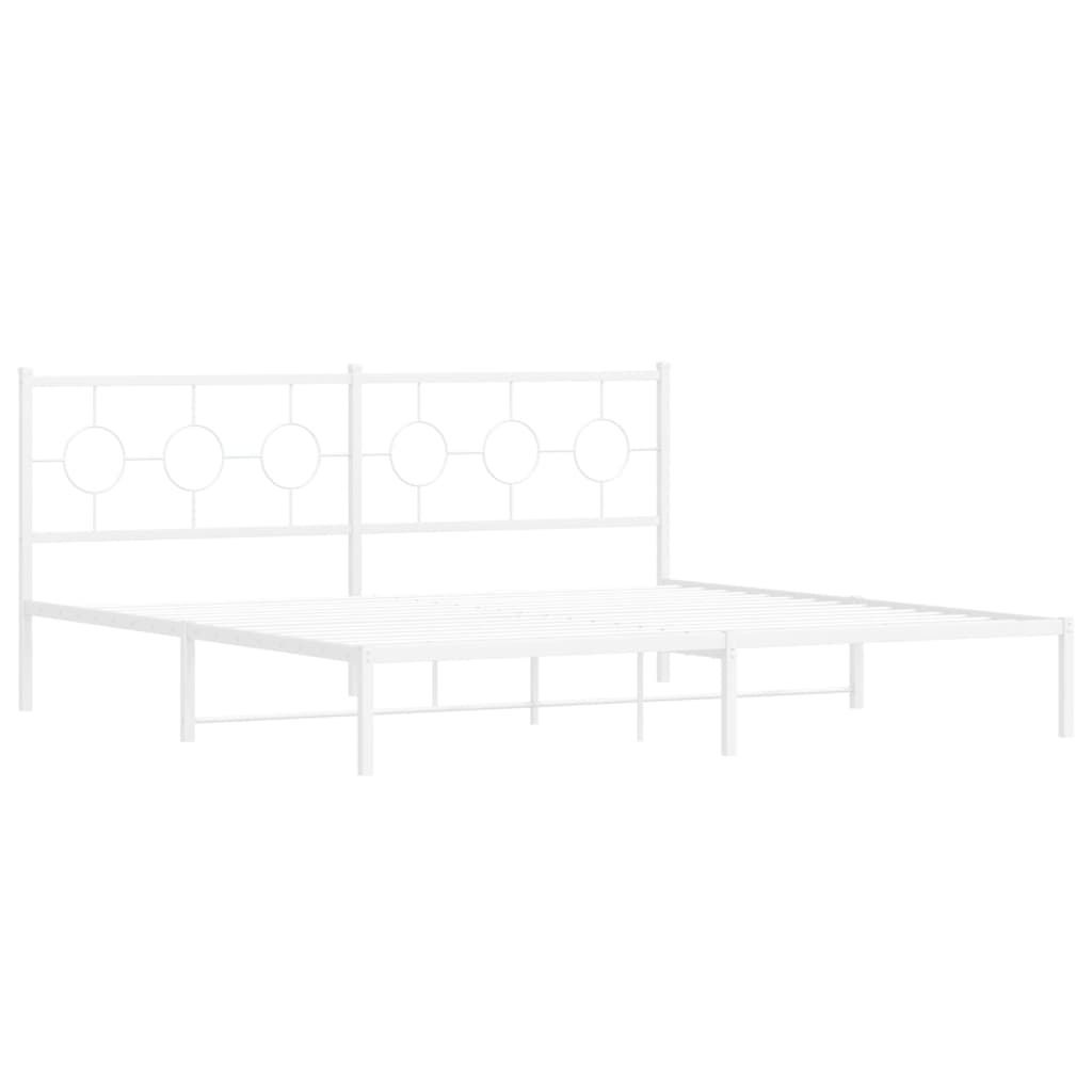"im Sonderangebot"Bettgestell/Doppelbett ️Hochwertiges - Polsterbett Erwachsene/r /Kind - mit Kopfteil - Metall Weiß 193x203cm - Klassische Bett...