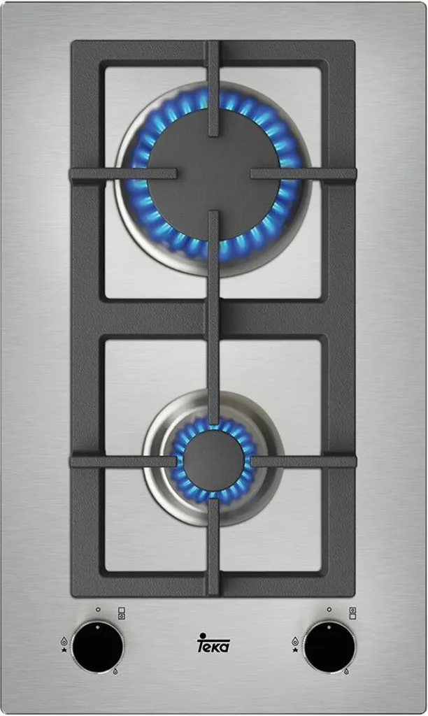 Teka EFX 30.1 2G AI AL CI Nat, Nero, Acciaio inox, Da incasso, Gas, Acciaio inox, 2 zone/zone, 2 zone/zone