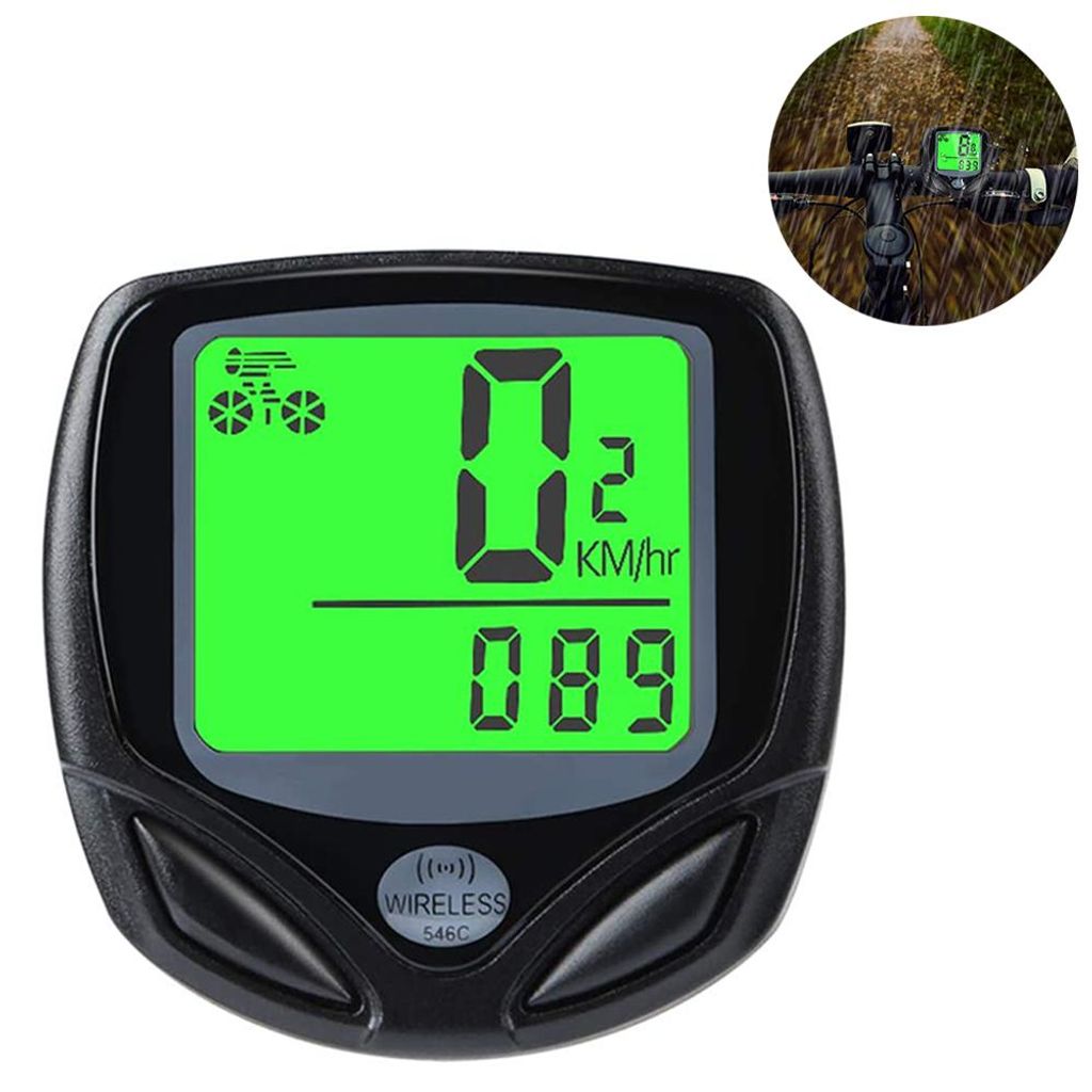 Kabelloser, wasserdichter Fahrradcomputer mit Tachometer Produktbild 