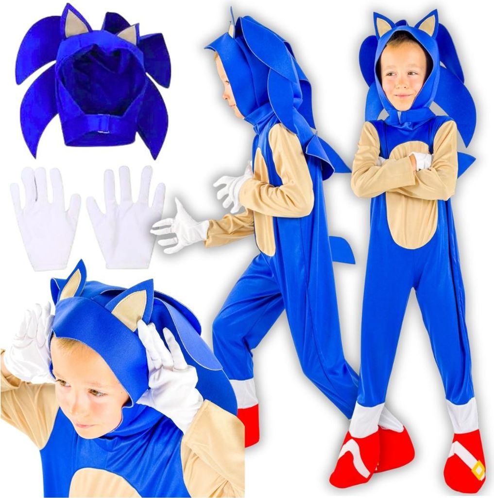 Sonic Outfit Kostým Prevlek Ples Materská škola Kigurumi Obrázok produktu 