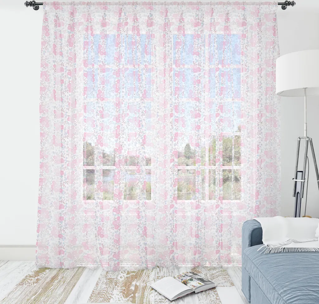 Arazzo Grande Formato ABAKUHAUS Fiori Pastello | Satin 135x274 cm