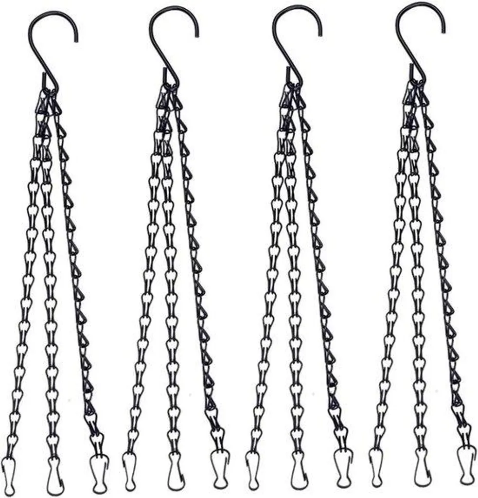 Support cage à oiseaux décoratif en métal noir 58 cm - Lot de 4 pièces