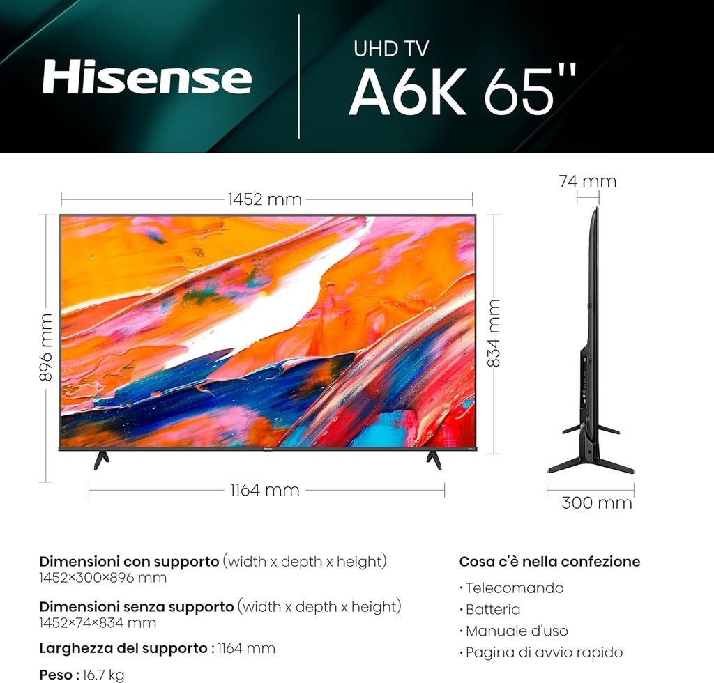 Hisense 65A6K Obrázek produktu 7