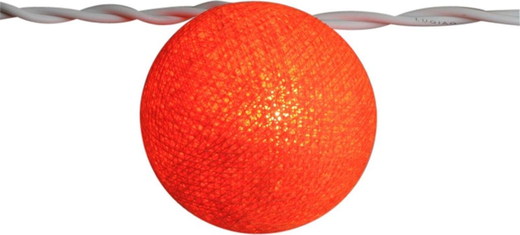 Lichterkettenkugel - Cocoon Kugel - orange dunkel