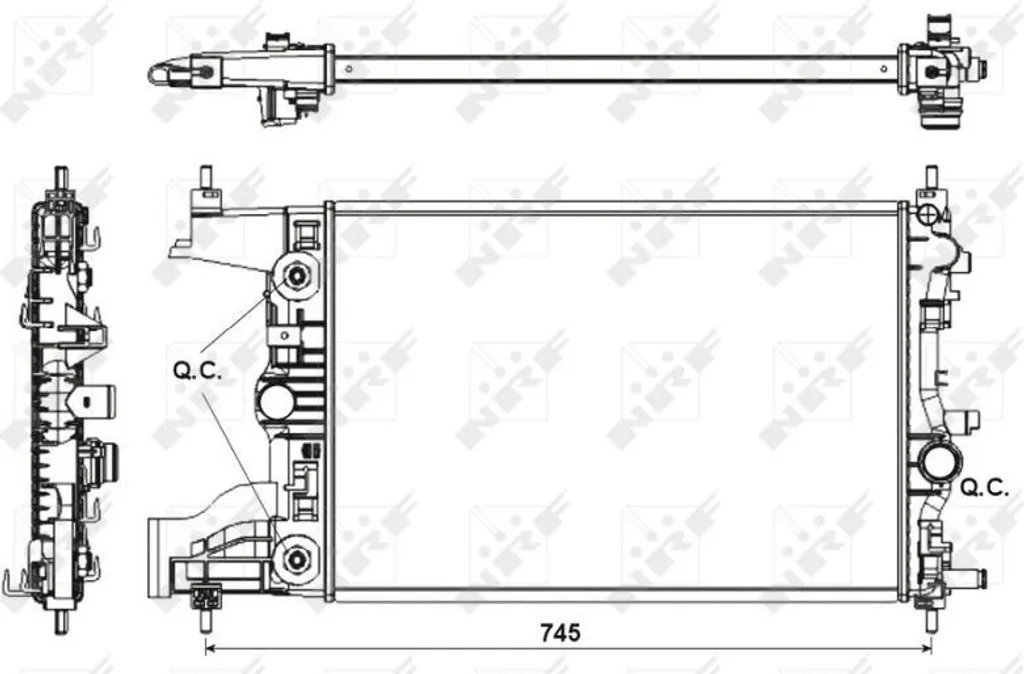 Solution de refroidissement pour Opel Astra J - Radiateur NRF 1300303