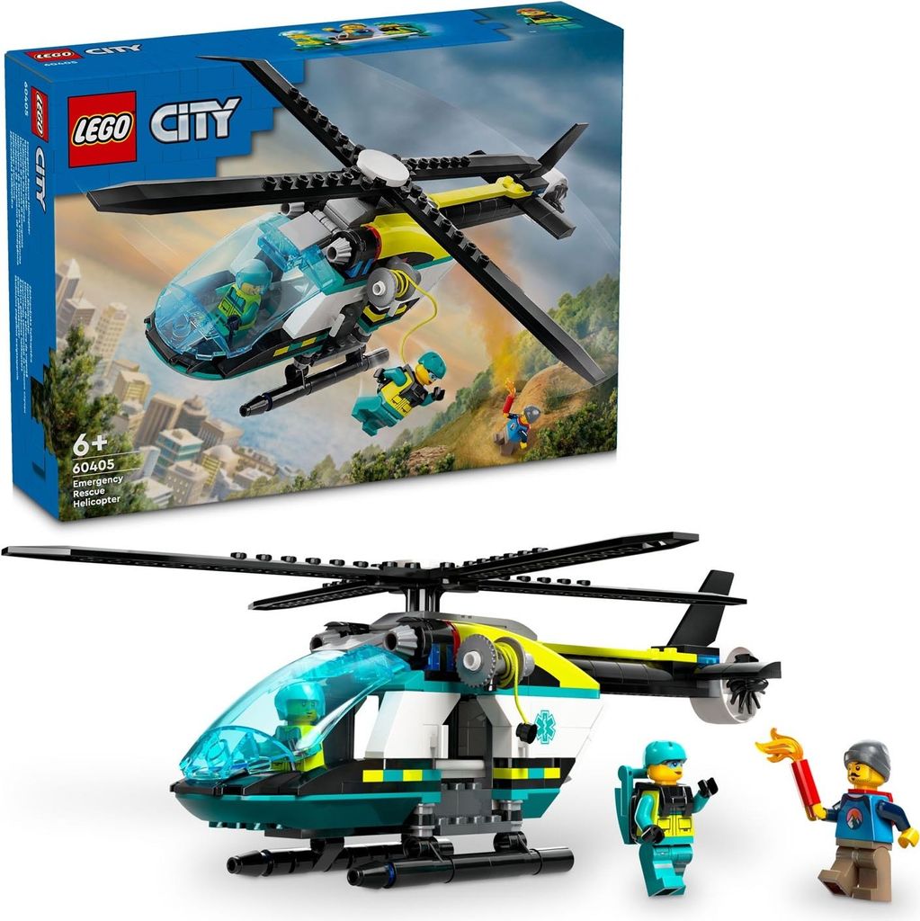 LEGO City Rettungshubschrauber, Hubschrauber-Spielzeug für Produktbild 