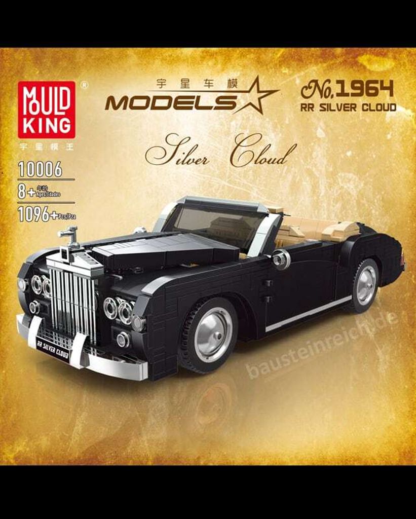 Mould King® 10006 1964 RR Silver Cloud Image du produit 