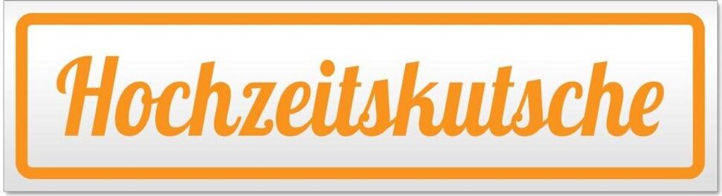 Kiwistar Hochzeitskutsche Magnetschild Schild magnetisch - 45cm Orange - Magnetfolie für Auto PKW Kfz