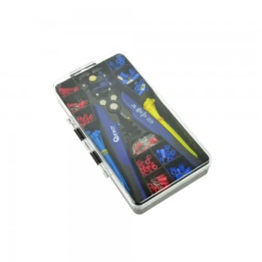 Set Spelacavi e Crimpatrice GEKO G01776 Professionale 260pz