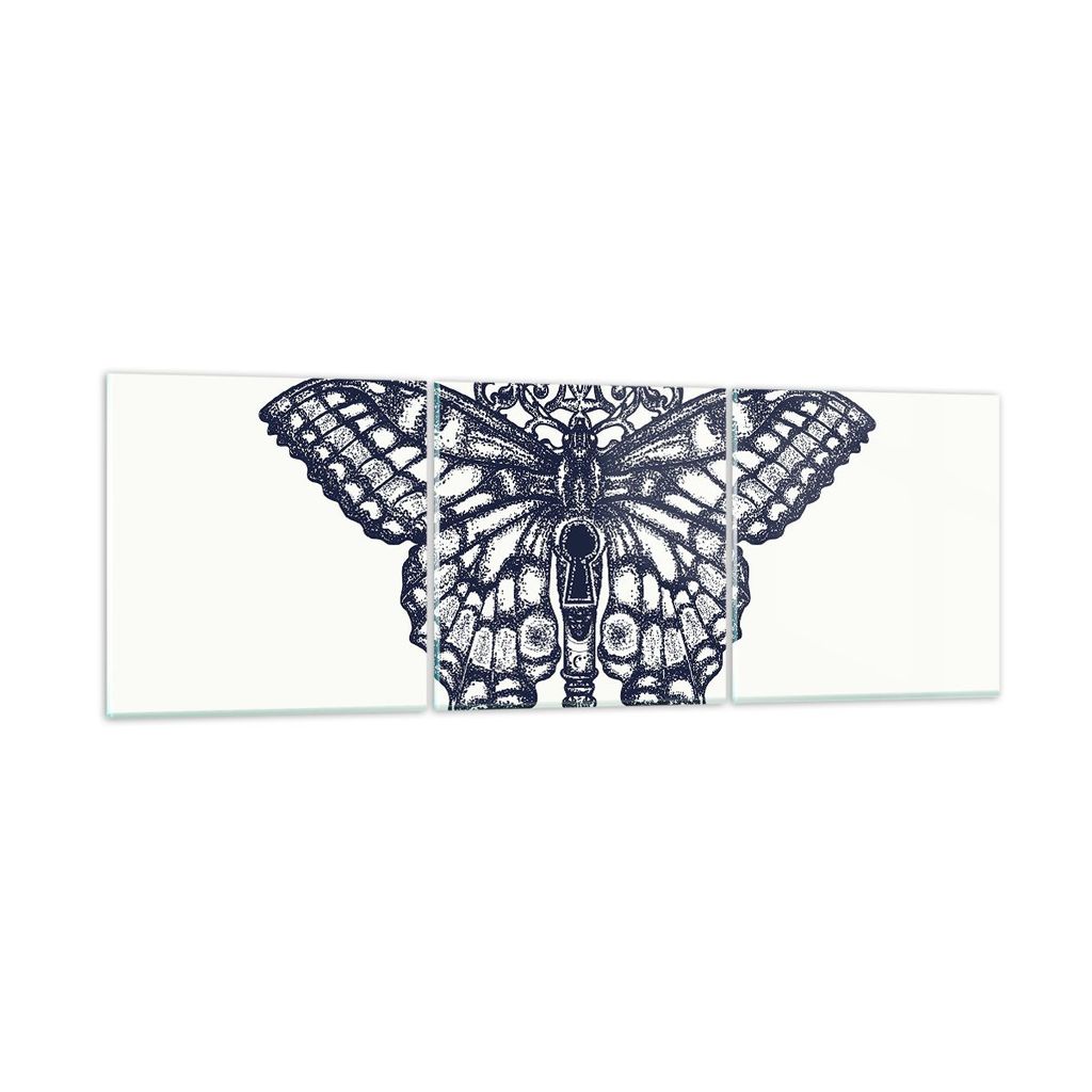 Bilder auf glas - Eleganz fantasie gotisch grafische - 120x40cm - Glasbilder - Wandbilder - Kunstdruck - Wanddekoration aus Glas - Glas Bilder - Wa...