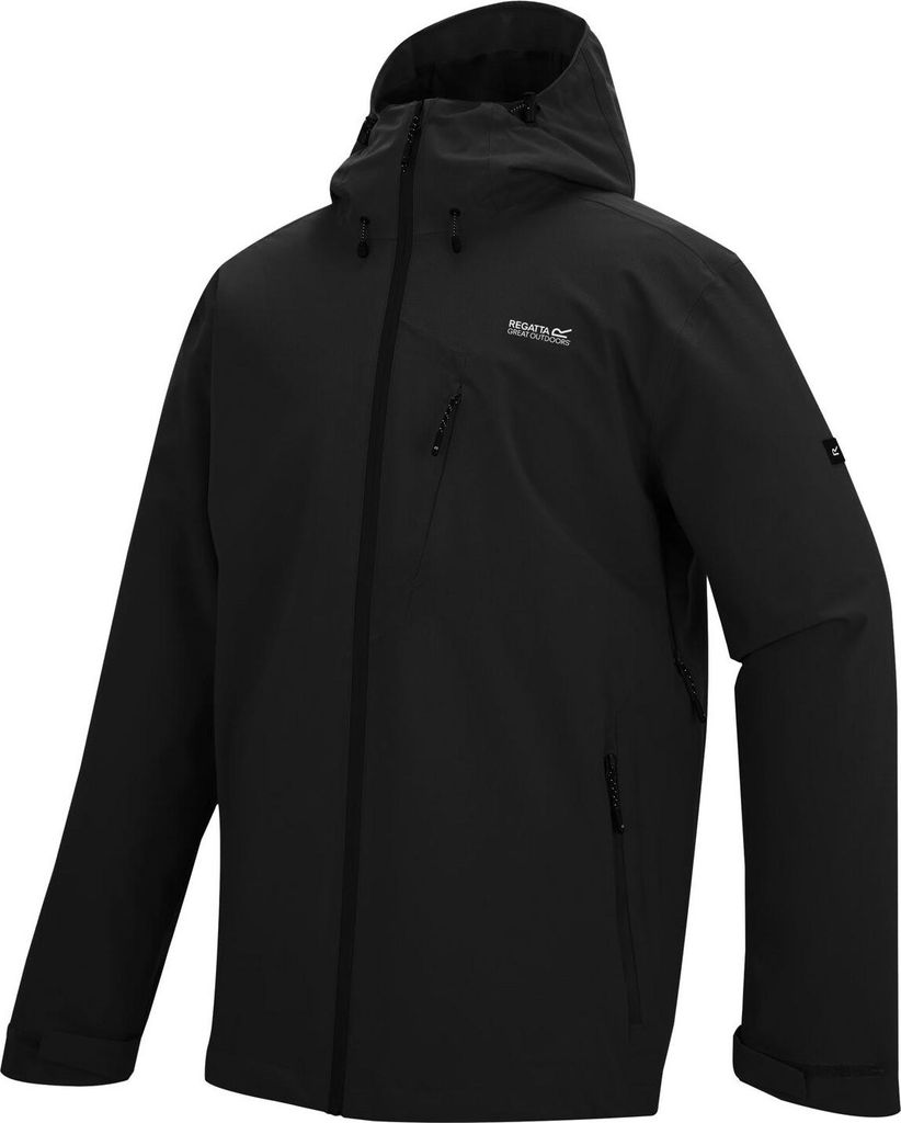 Regatta Outdoorjacke Oklarna für Herren Wasserdicht, Größe:M, Farbe:Schwarz