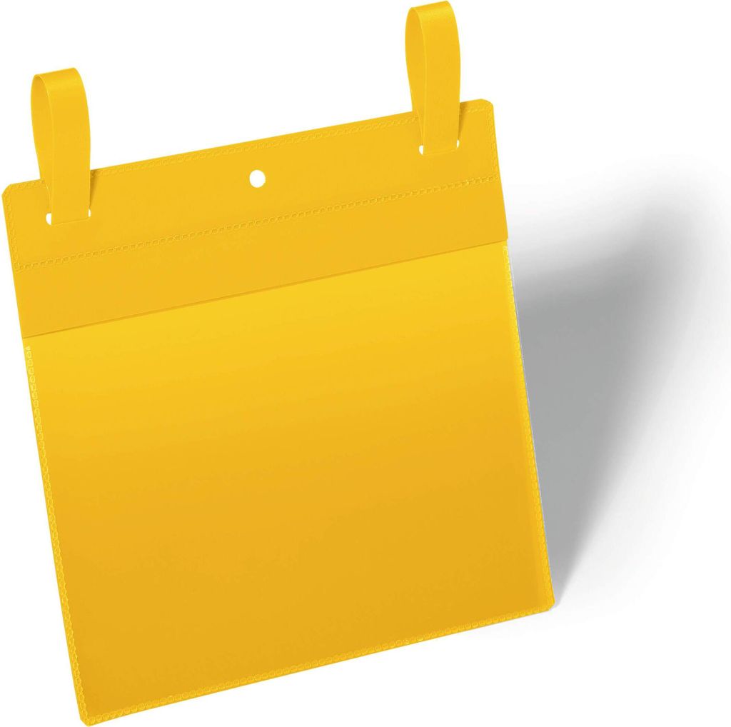 DURABLE Gitterboxtaschen mit Lasche A5 quer 50 St., gelb Produktbild 