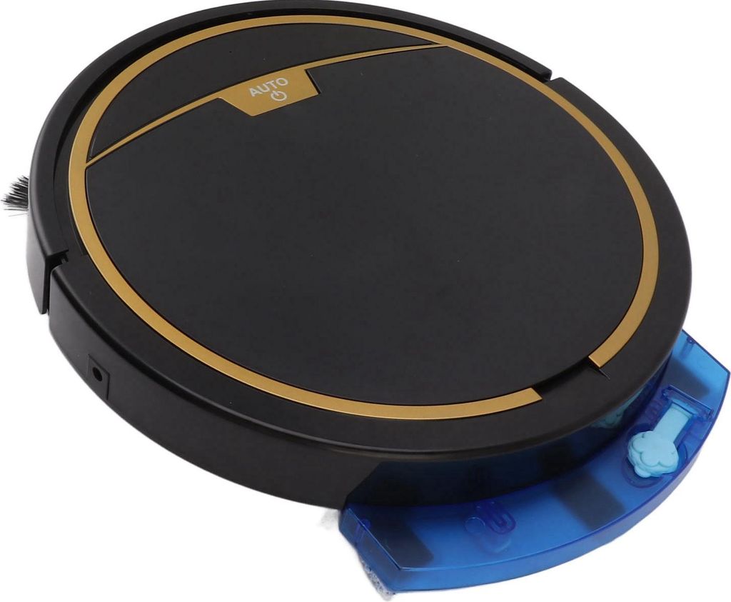 Ultradünner vollautomatischer Staubsaugerroboter Smart Robotic Vacuum Cleaner für Staub, Haare und Flusen Schwarz mit Wassertank 32x35 cm